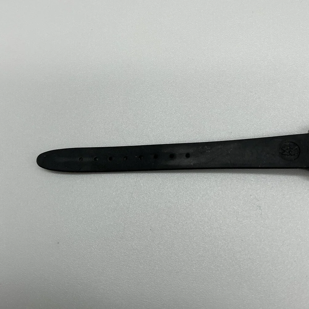 Vintage Bradley Boys Watch 26mm Mickey Mouse Swiss Manual Black Rubber Strap